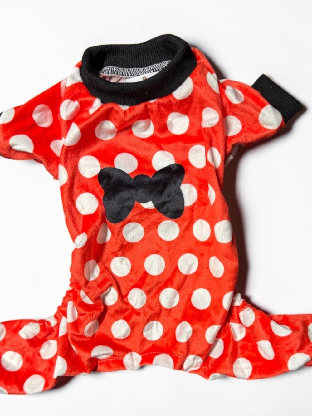 CuteBone Red Polka Dot Dog Pajamas Small Puppy Onesie NWOT